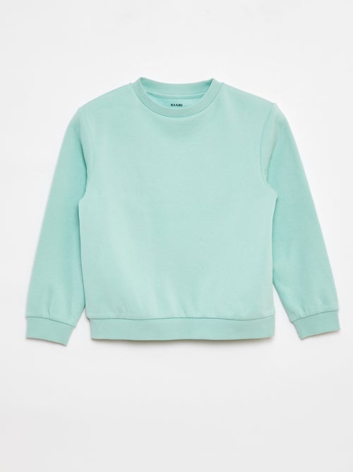 Sweat en molleton gratté uni - Kiabi