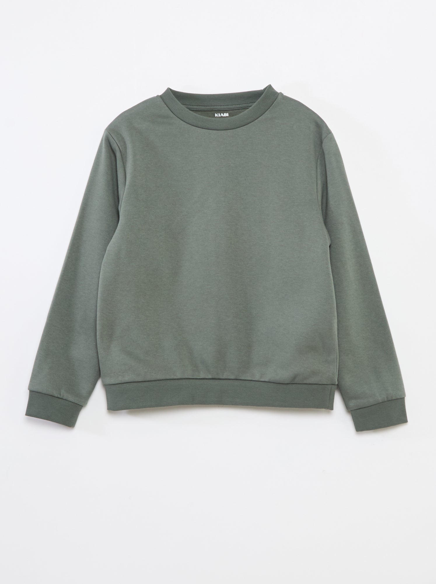 Sweat en molleton gratté uni