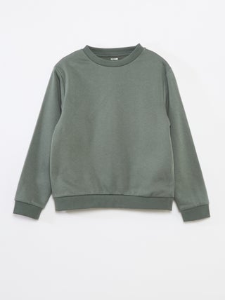 Sweat en molleton gratté uni