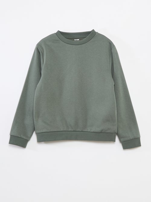 Sweat en molleton gratté uni - Kiabi