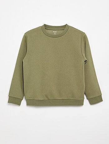 Sweat en molleton gratté uni