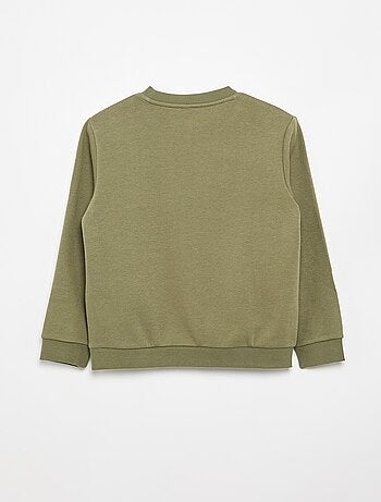 Sweat en molleton gratté uni