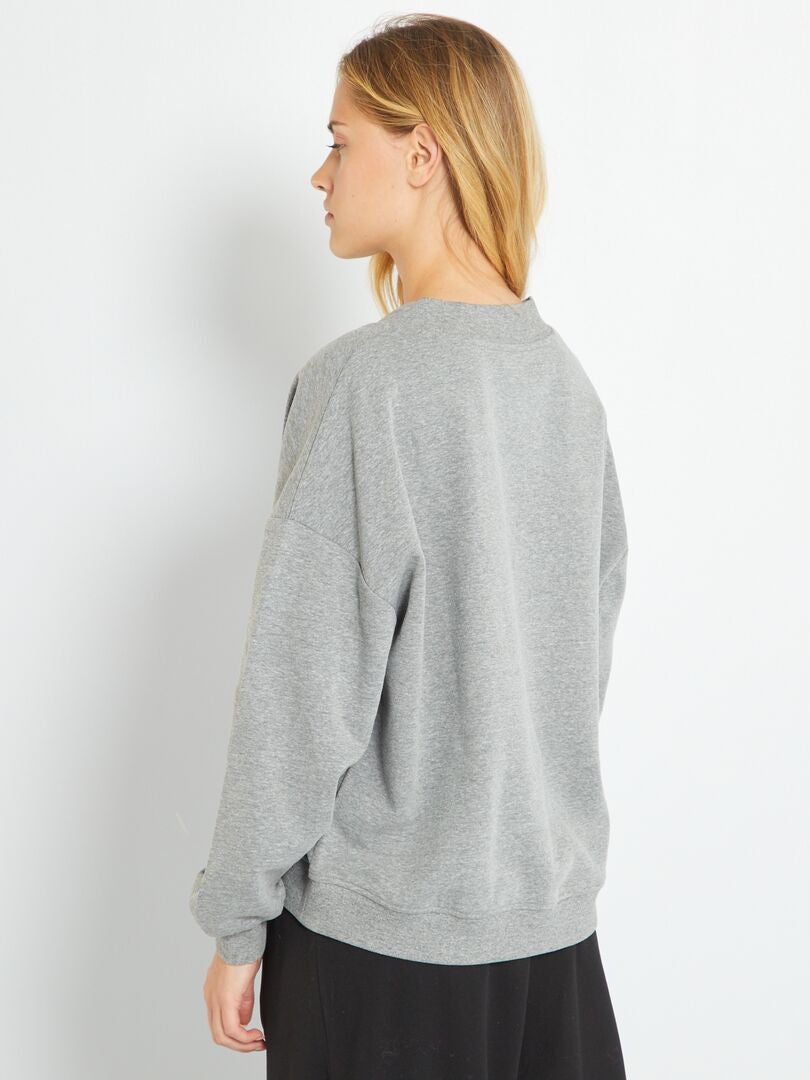 Sweat en molleton Gris - Kiabi