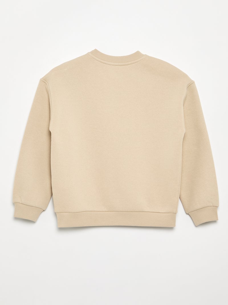 Sweat en molleton imprimé - collection facile à enfiler Beige - Kiabi