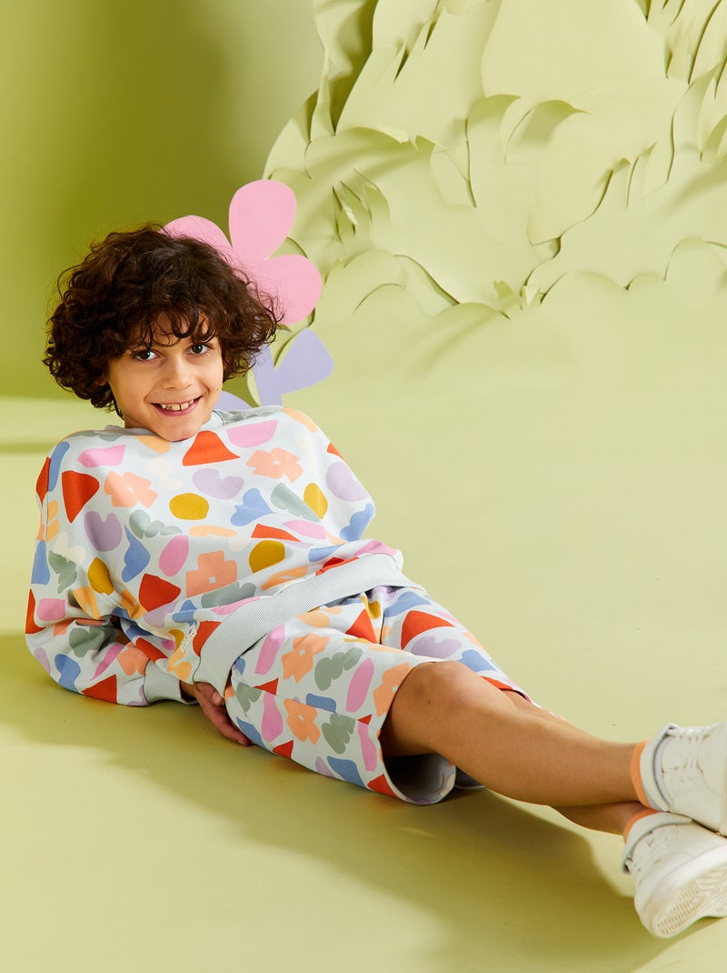 Sweat en molleton imprimé - Grafik Edition Multicolore - Kiabi