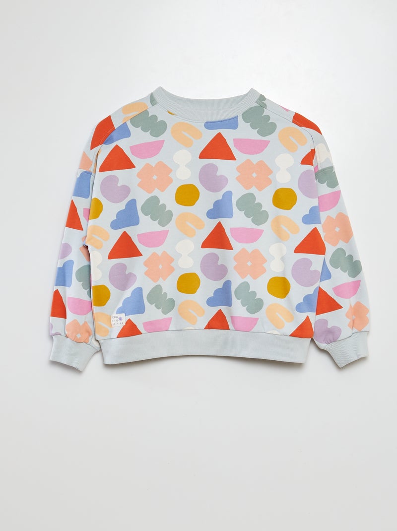 Sweat en molleton imprimé - Grafik Edition Multicolore - Kiabi