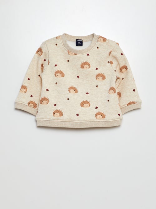 Sweat en molleton imprimé - Kiabi