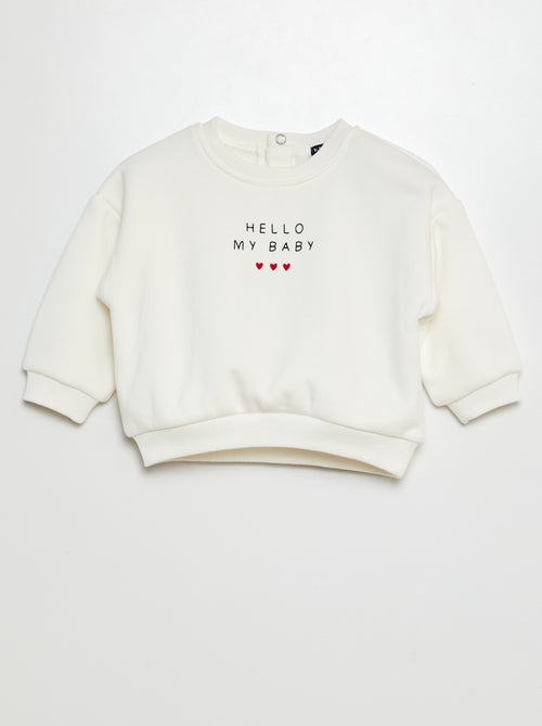 Sweat en molleton imprimé - Kiabi