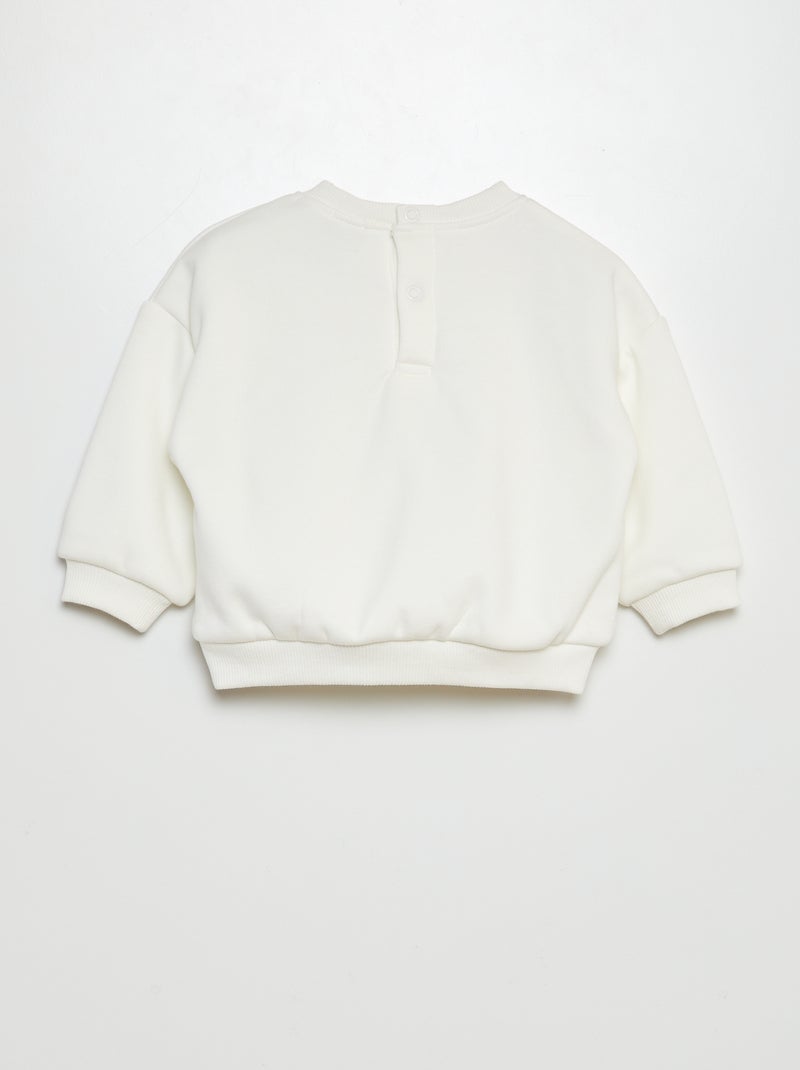 Sweat en molleton imprimé Blanc cœur - Kiabi