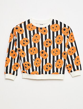 Sweat en molleton imprimé 'Halloween'