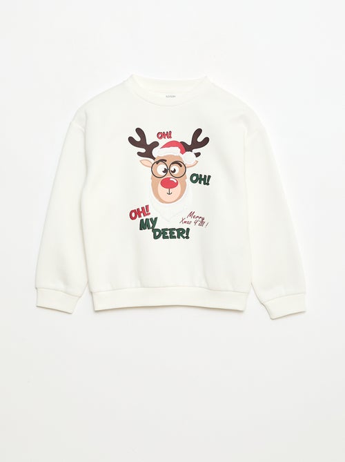 Sweat en molleton imprimé Noël - Kiabi
