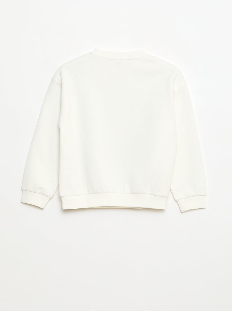 Sweat en molleton imprimé Noël Beige - Kiabi