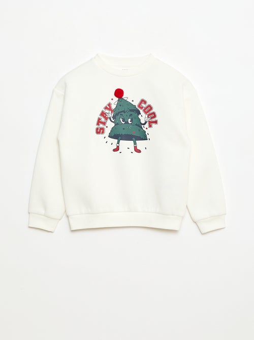 Sweat en molleton imprimé Noël - Kiabi