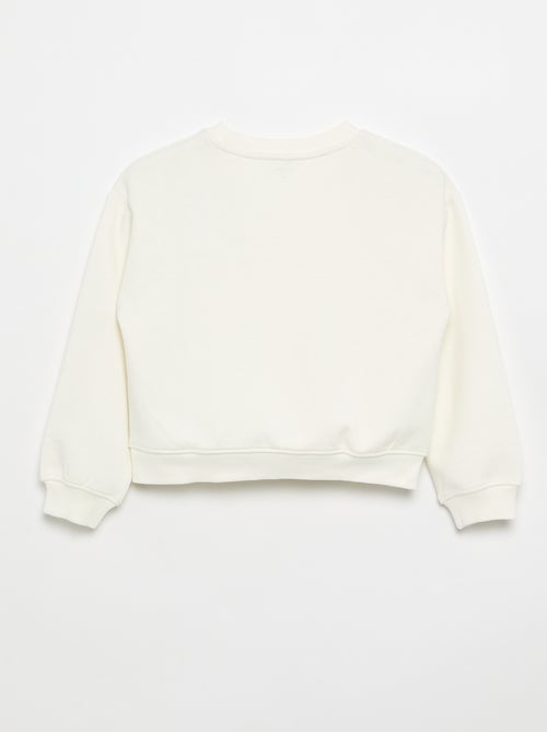Sweat en molleton imprimé poitrine - Kiabi