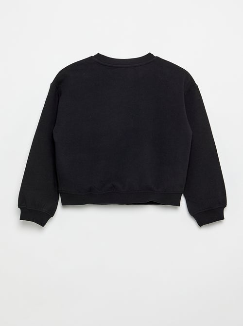 Sweat en molleton imprimé poitrine - Kiabi
