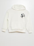 Sweat en molleton imprimé recto-verso Beige - Kiabi