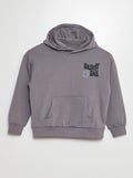 Sweat en molleton imprimé recto-verso Gris chiné - Kiabi