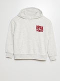 Sweat en molleton imprimé recto-verso Gris - Kiabi