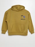 Sweat en molleton imprimé recto-verso Vert - Kiabi