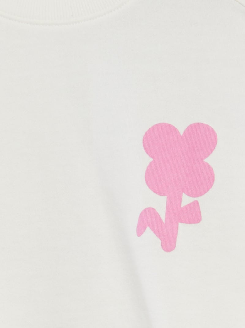 Sweat en molleton léger - Grafik Edition Blanc - Kiabi