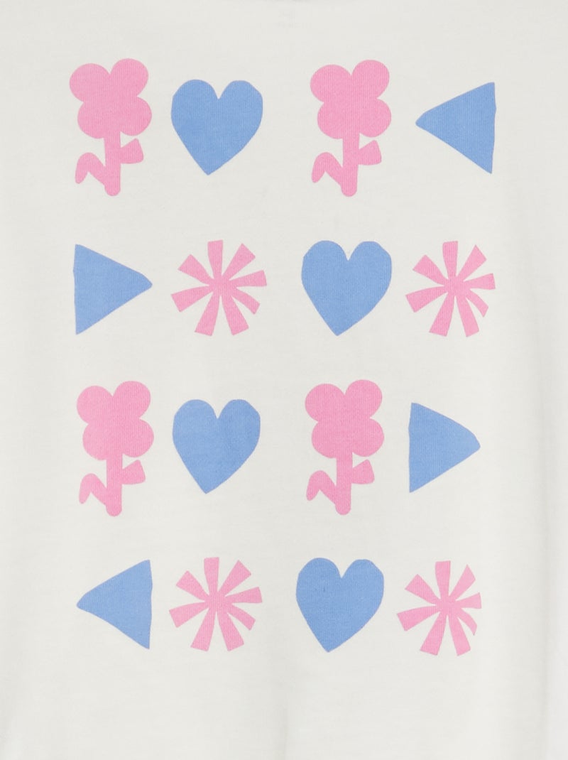 Sweat en molleton léger - Grafik Edition Blanc - Kiabi