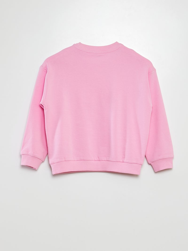 Sweat en molleton léger - Grafik Edition Rose - Kiabi
