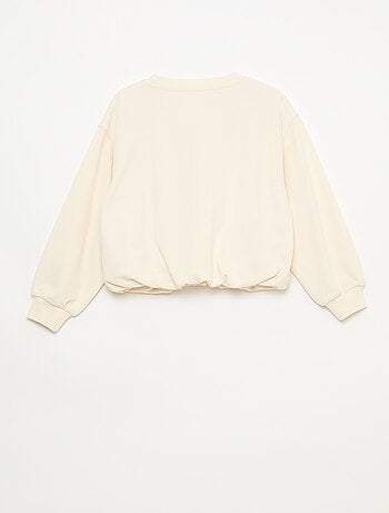 Sweat en molleton léger avec inscription devant