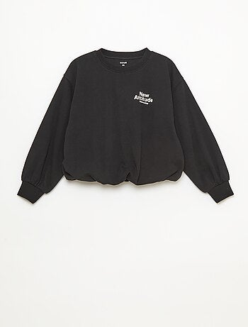 Sweat en molleton léger avec inscription devant