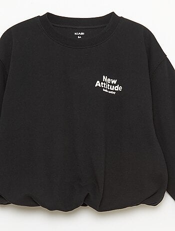 Sweat en molleton léger avec inscription devant