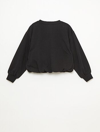 Sweat en molleton léger avec inscription devant