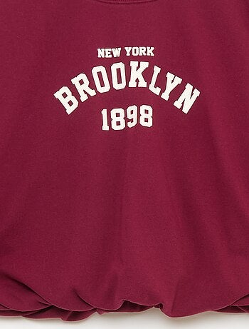 Sweat en molleton léger avec inscription devant