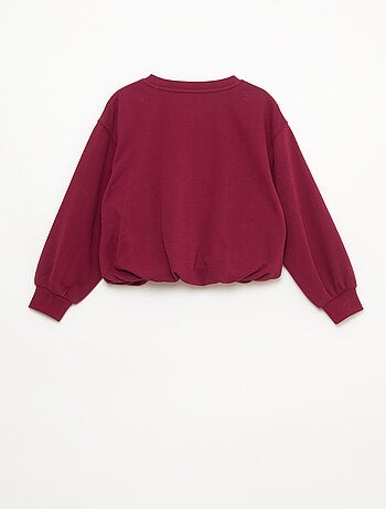 Sweat en molleton léger avec inscription devant