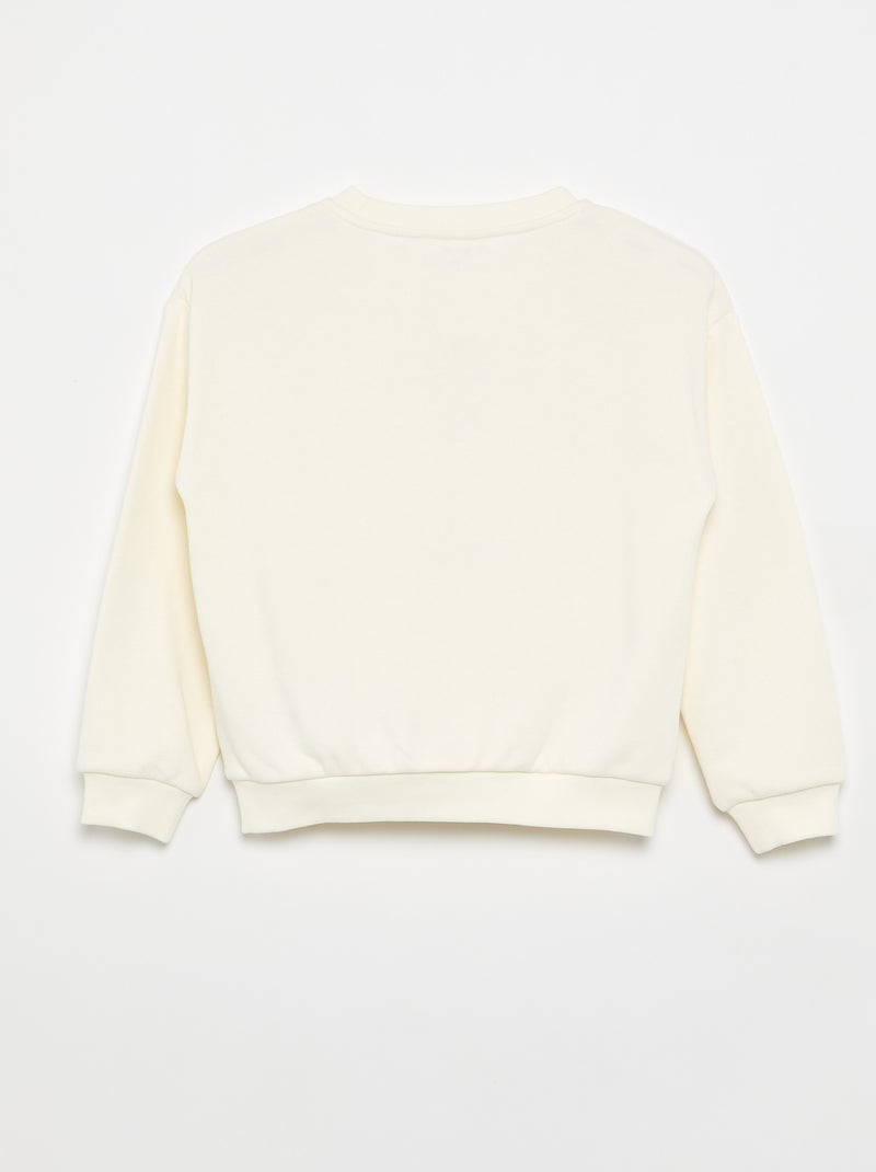 Sweat en molleton léger Blanc - Kiabi