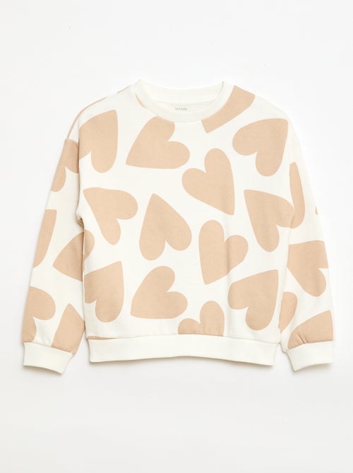 Sweat en molleton léger imprimé - Kiabi