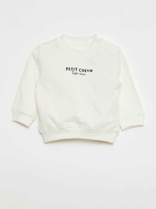 Sweat en molleton léger imprimé - Kiabi