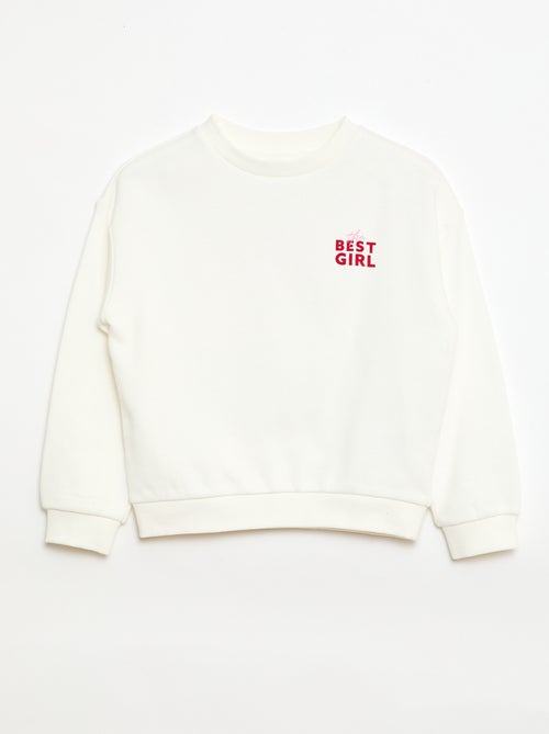 Sweat en molleton léger imprimé - Kiabi