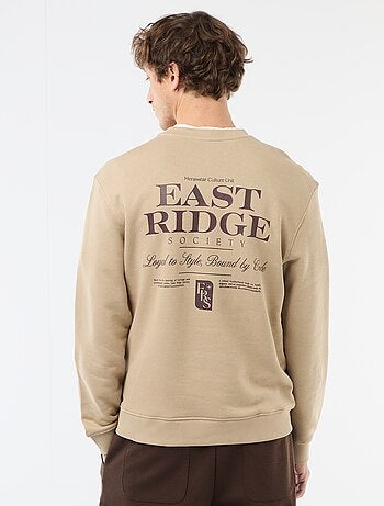 Sweat en molleton léger imprimé recto/verso