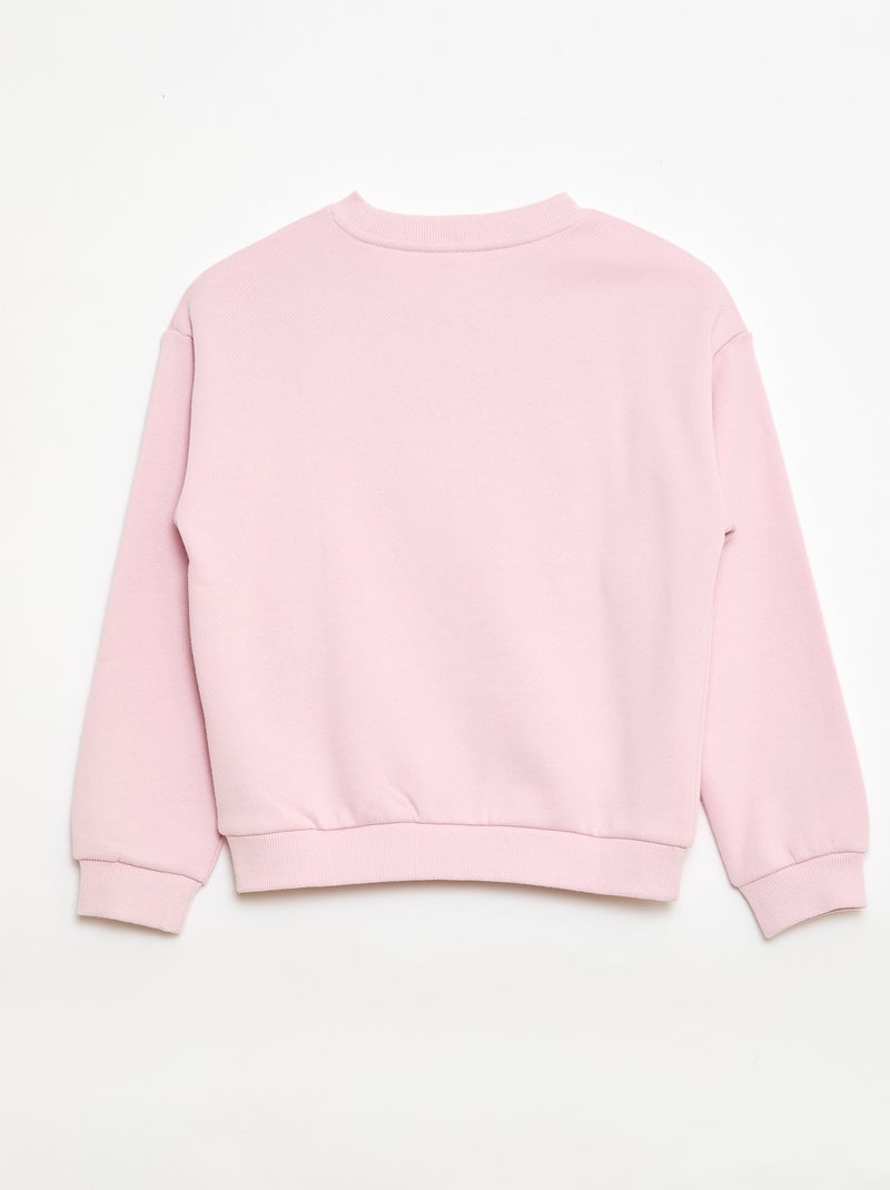 Sweat en molleton léger imprimé Rose - Kiabi