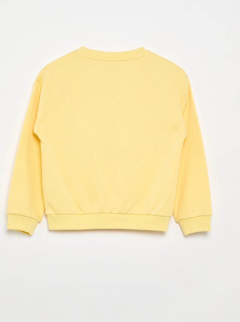 Sweat en molleton léger Jaune - Kiabi