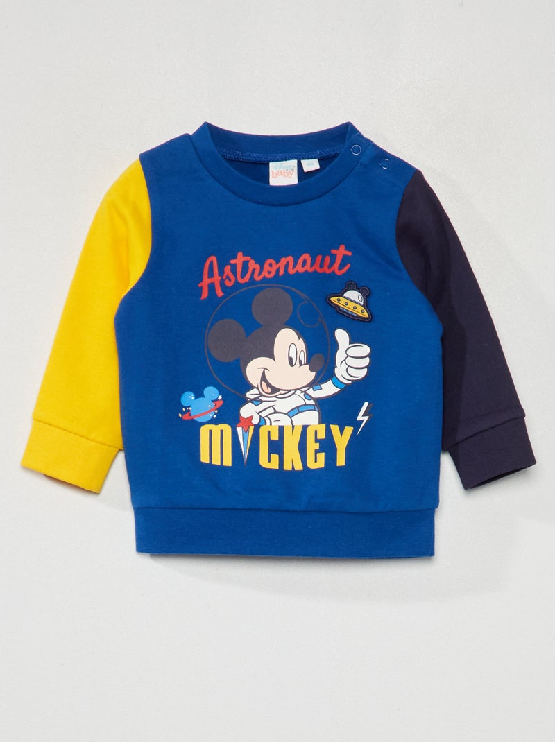 Sweat en molleton 'Mickey' 'Astronaut' 'Disney' bleu - Kiabi