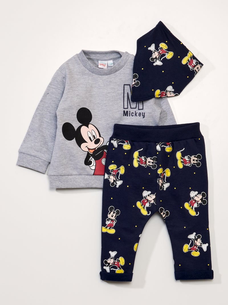 Sweat en molleton 'Mickey' Gris/marron - Kiabi