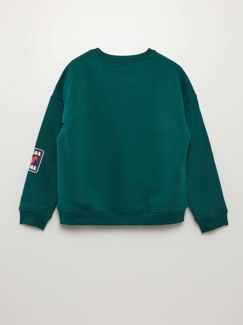 Sweat en molleton 'Mickey' Vert - Kiabi