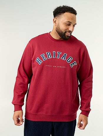 Sweat en molleton non gratté avec inscription