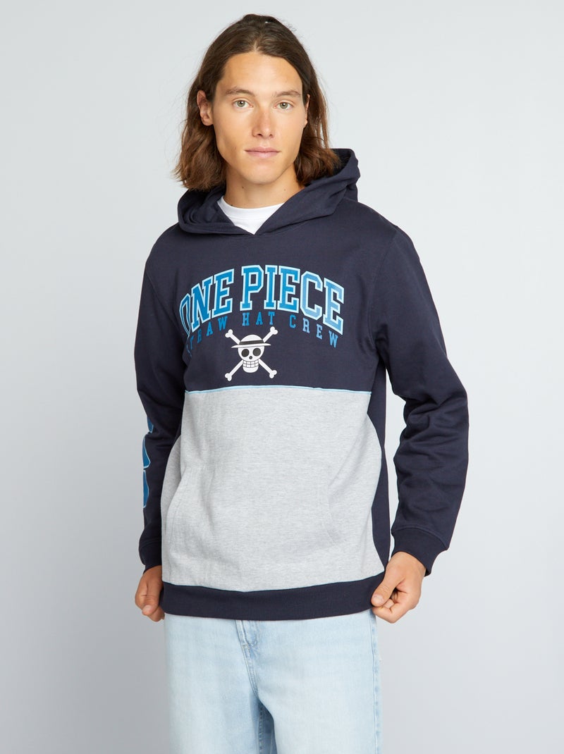 Sweat en molleton 'One Piece' à capuche Bleu - Kiabi