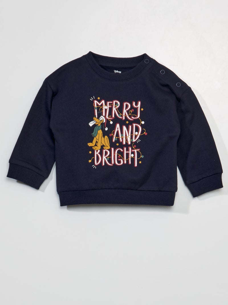 Sweat en molleton 'Pluto' 'Disney' Bleu marine - Kiabi