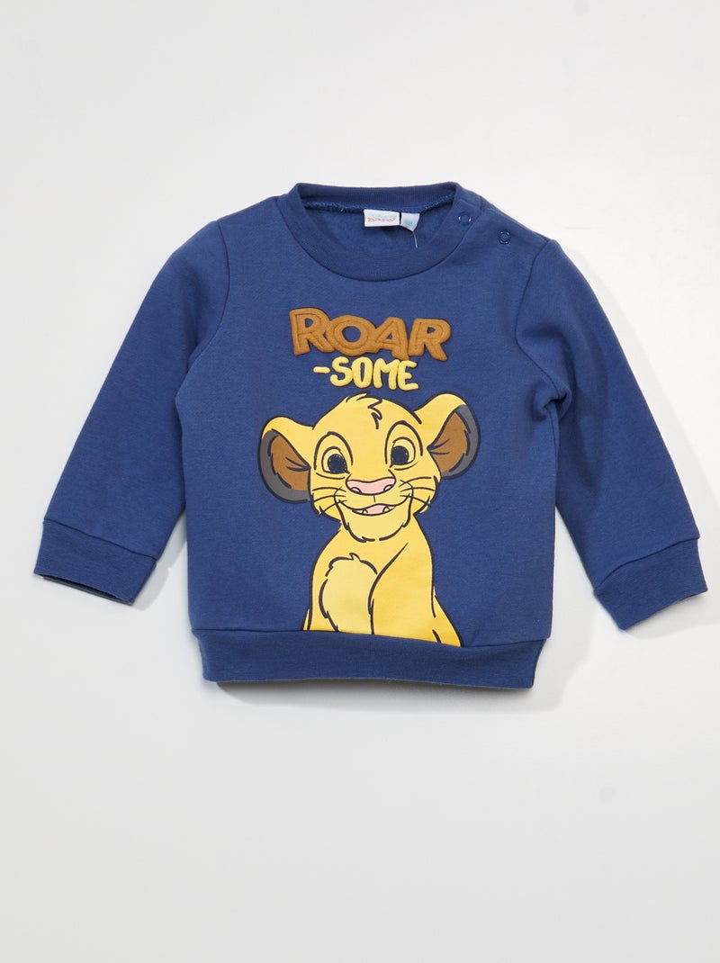 Sweat en molleton 'Roi Lion' 'Disney' bleu - Kiabi