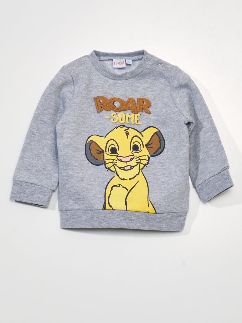 Sweat en molleton 'Roi Lion' 'Disney' Gris - Kiabi