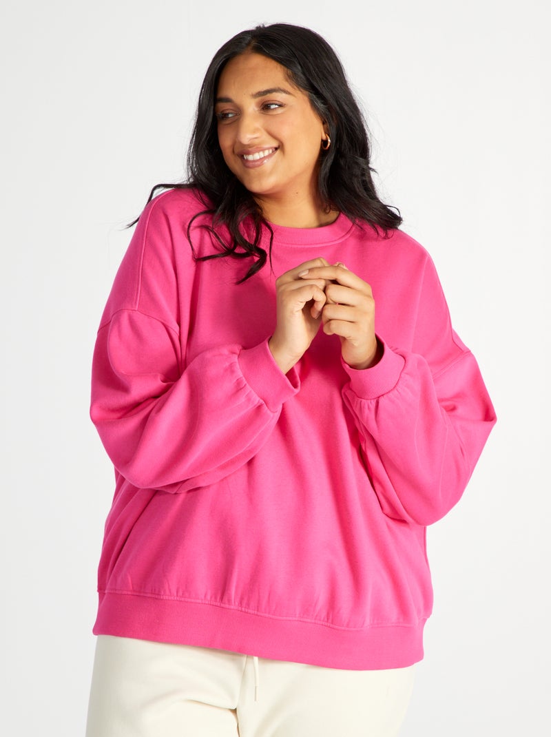 Sweat en molleton Rose - Kiabi