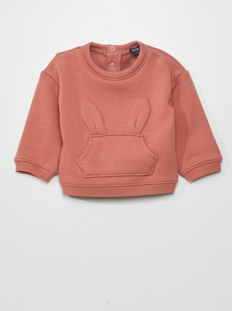 Sweat en molleton Rose - Kiabi