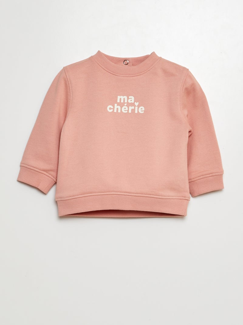 Sweat en molleton Rose - Kiabi